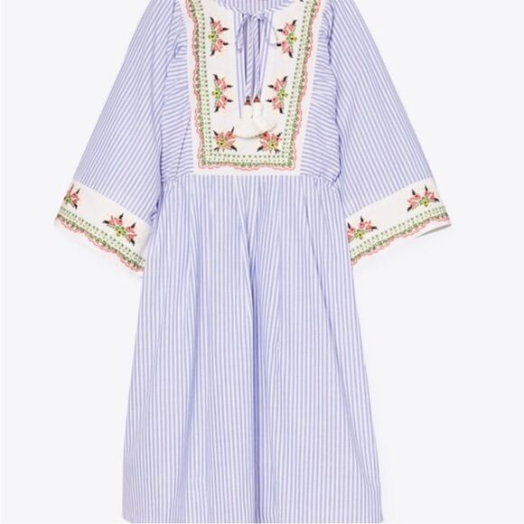 Tory Burch Tunic Caftan Stripes  Beach XL Swim NWT Coverup Dress - Picture 1 of 11